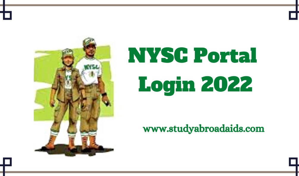 NYSC portal login 2022